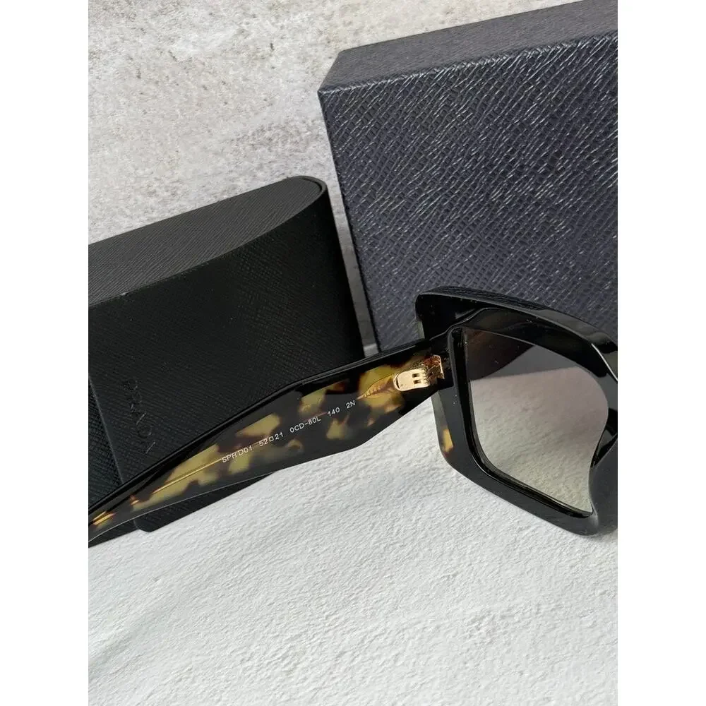 NEW Prada PR D01S Sunglasses in Black Tortoise $390